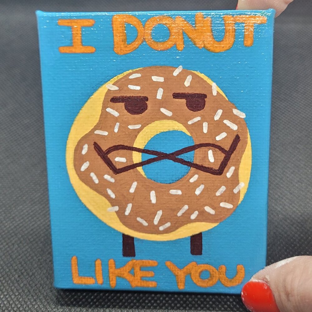 Donut Like You Acrylic Painting